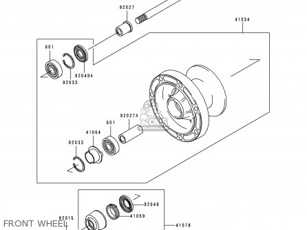 FRONT WHEEL - EN500C5 VULCAN500LTD 2000 USA CALIFORNIA CANADA