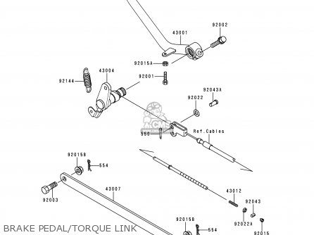BRAKE PEDAL/TORQUE LINK - EN500C5 VULCAN500LTD 2000 USA CALIFORNIA CANADA