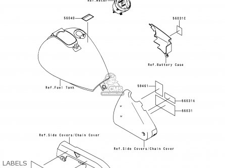 LABELS - EN500C5 VULCAN500LTD 2000 USA CALIFORNIA CANADA