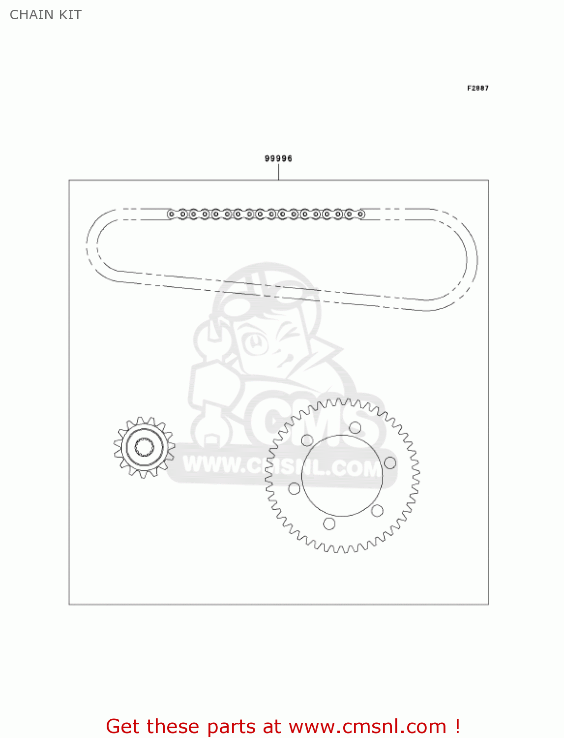 CHAIN KIT EN500C6 VULCAN500LTD 2001 USA CALIFORNIA CANADA