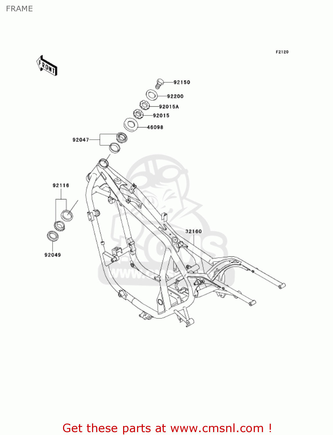FRAME EN500C6 VULCAN500LTD 2001 USA CALIFORNIA CANADA