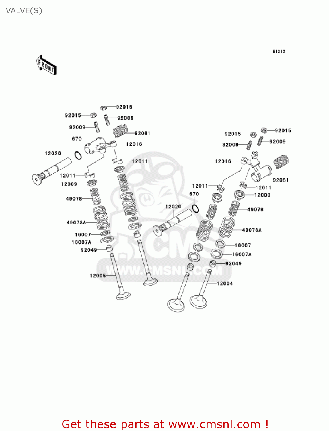 VALVE(S) EN500C6 VULCAN500LTD 2001 USA CALIFORNIA CANADA