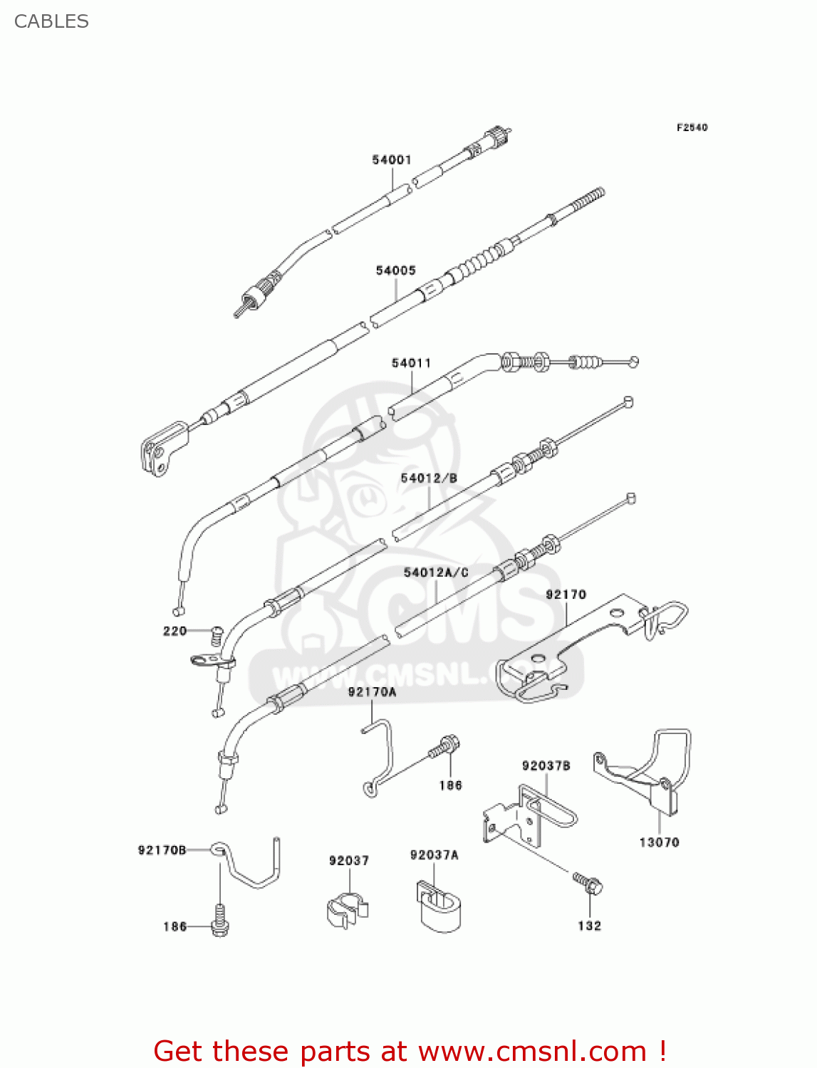 CABLES EN500C6 VULCAN500LTD 2001 USA CALIFORNIA CANADA