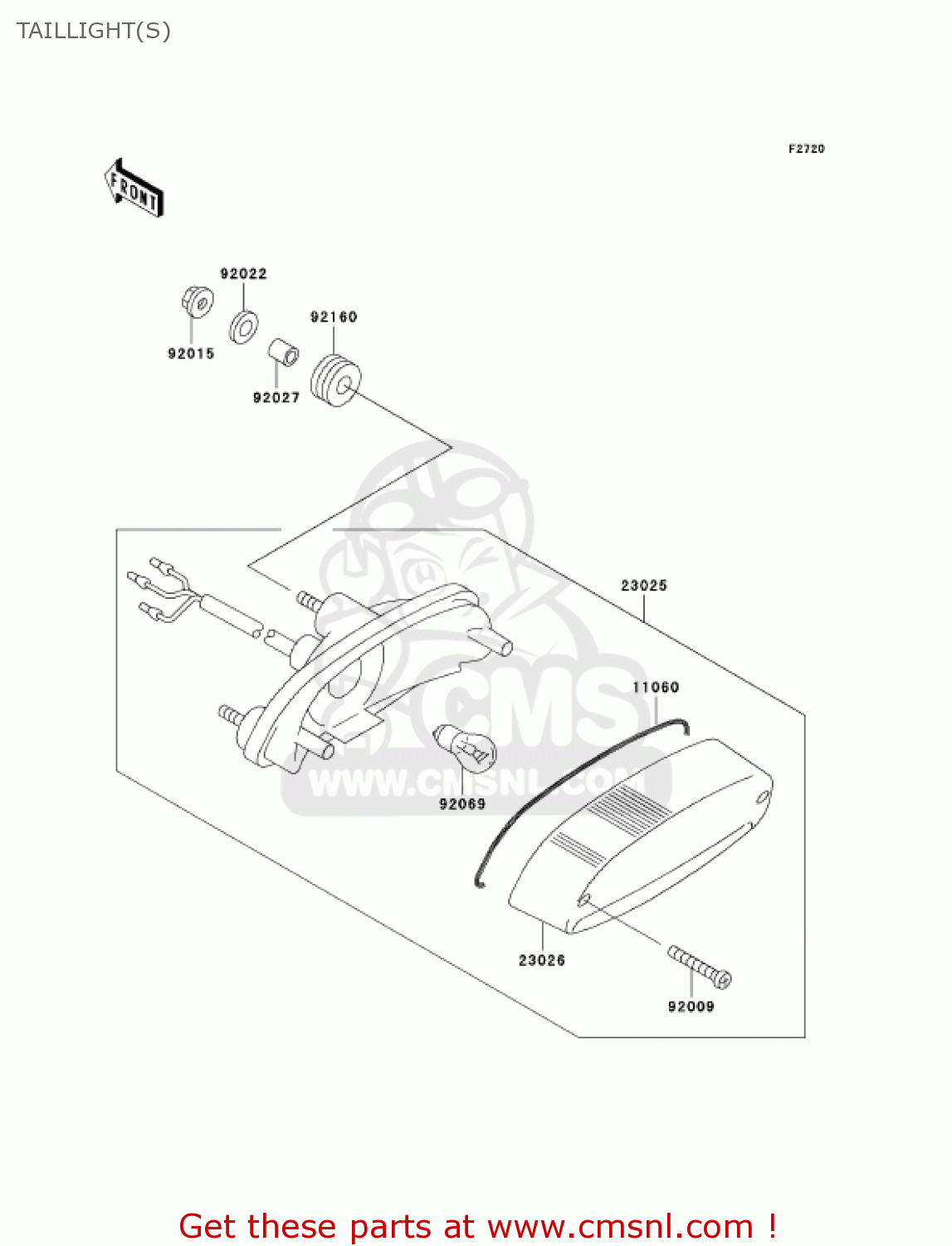 TAILLIGHT(S) EN500C6 VULCAN500LTD 2001 USA CALIFORNIA CANADA