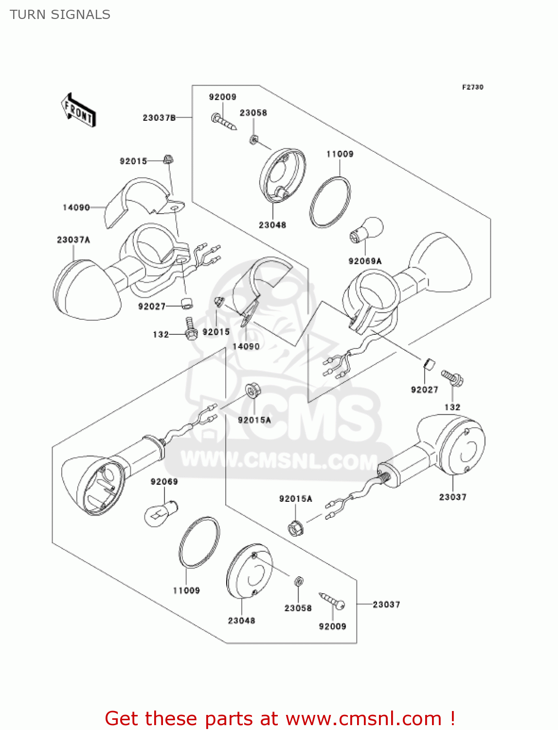 TURN SIGNALS EN500C6 VULCAN500LTD 2001 USA CALIFORNIA CANADA