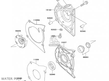 WATER PUMP - EN500C6 VULCAN500LTD 2001 USA CALIFORNIA CANADA