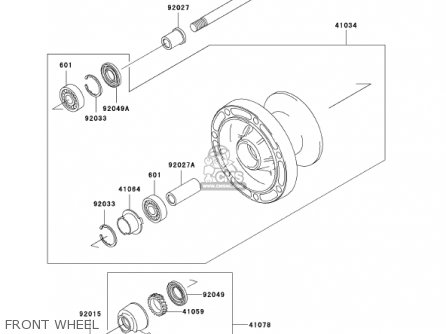 FRONT WHEEL - EN500C6 VULCAN500LTD 2001 USA CALIFORNIA CANADA