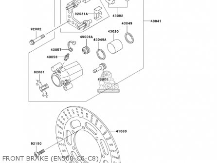 FRONT BRAKE (EN500-C6-C8) - EN500C6 VULCAN500LTD 2001 USA CALIFORNIA CANADA