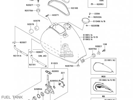 FUEL TANK - EN500C6 VULCAN500LTD 2001 USA CALIFORNIA CANADA