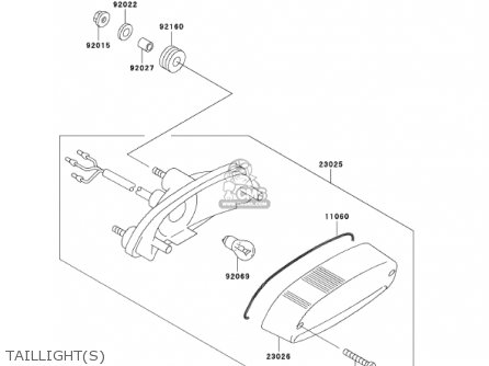 TAILLIGHT(S) - EN500C6 VULCAN500LTD 2001 USA CALIFORNIA CANADA