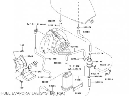 FUEL EVAPORATIVE SYSTEM (CA) - EN500C6 VULCAN500LTD 2001 USA CALIFORNIA CANADA