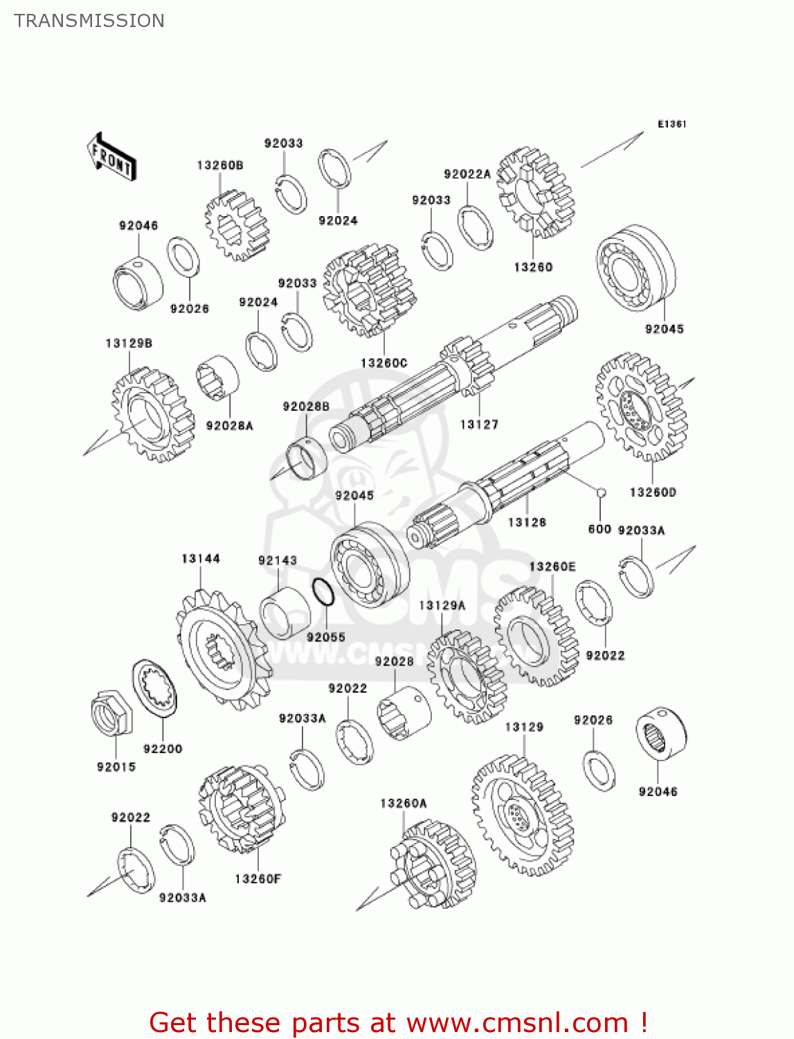 TRANSMISSION EN500C6F VULCAN500LTD 2006 USA CALIFORNIA CANADA