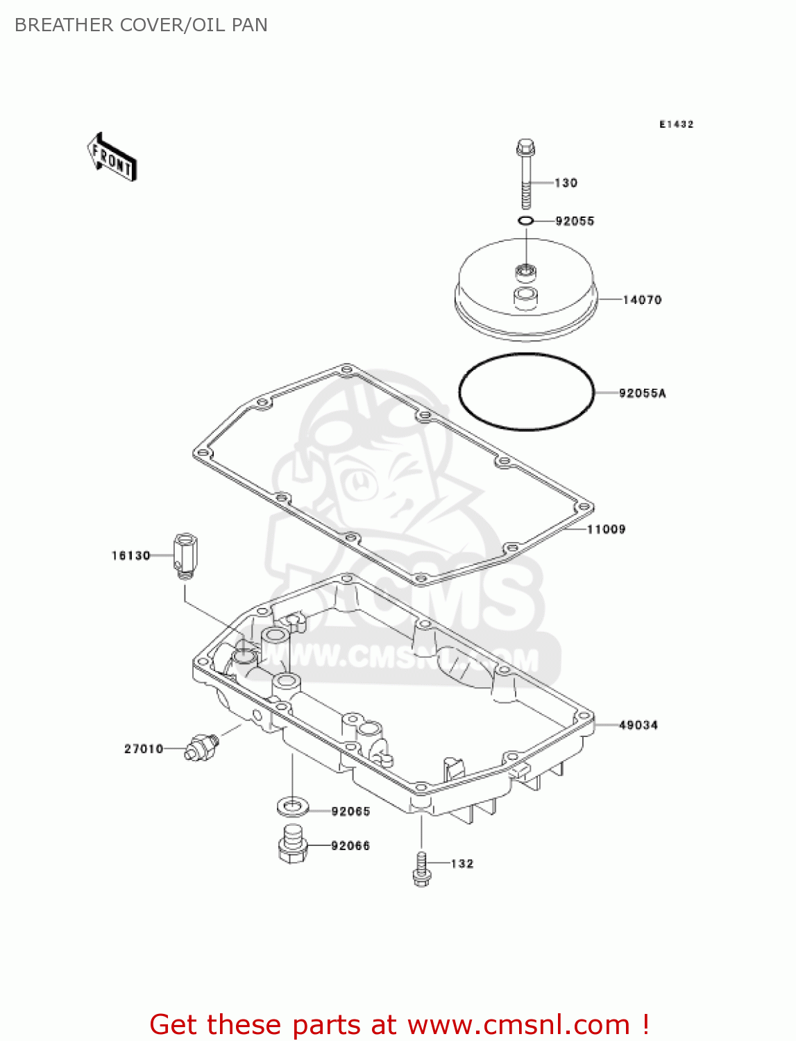 BREATHER COVER/OIL PAN EN500C6F VULCAN500LTD 2006 USA CALIFORNIA CANADA