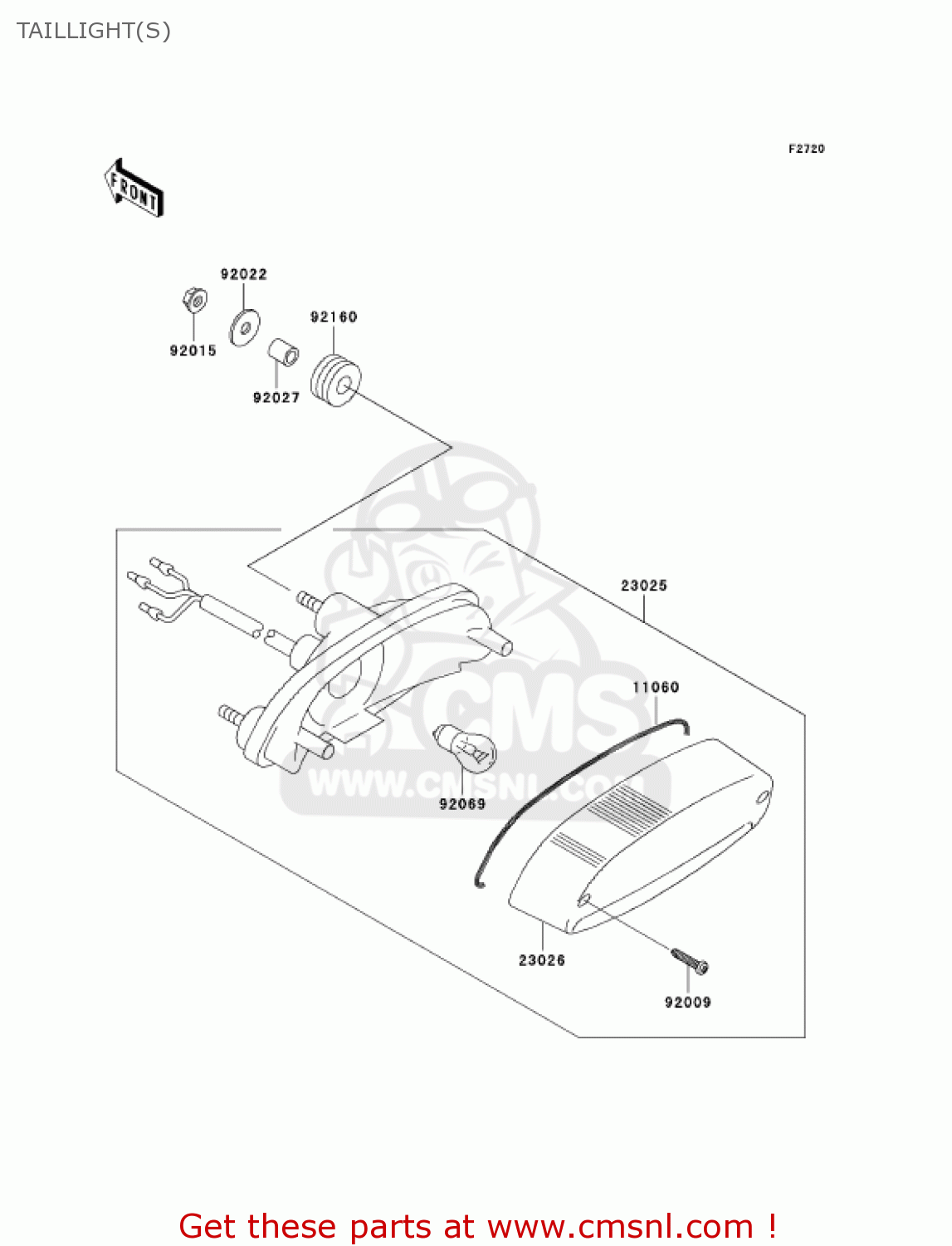 TAILLIGHT(S) EN500C6F VULCAN500LTD 2006 USA CALIFORNIA CANADA