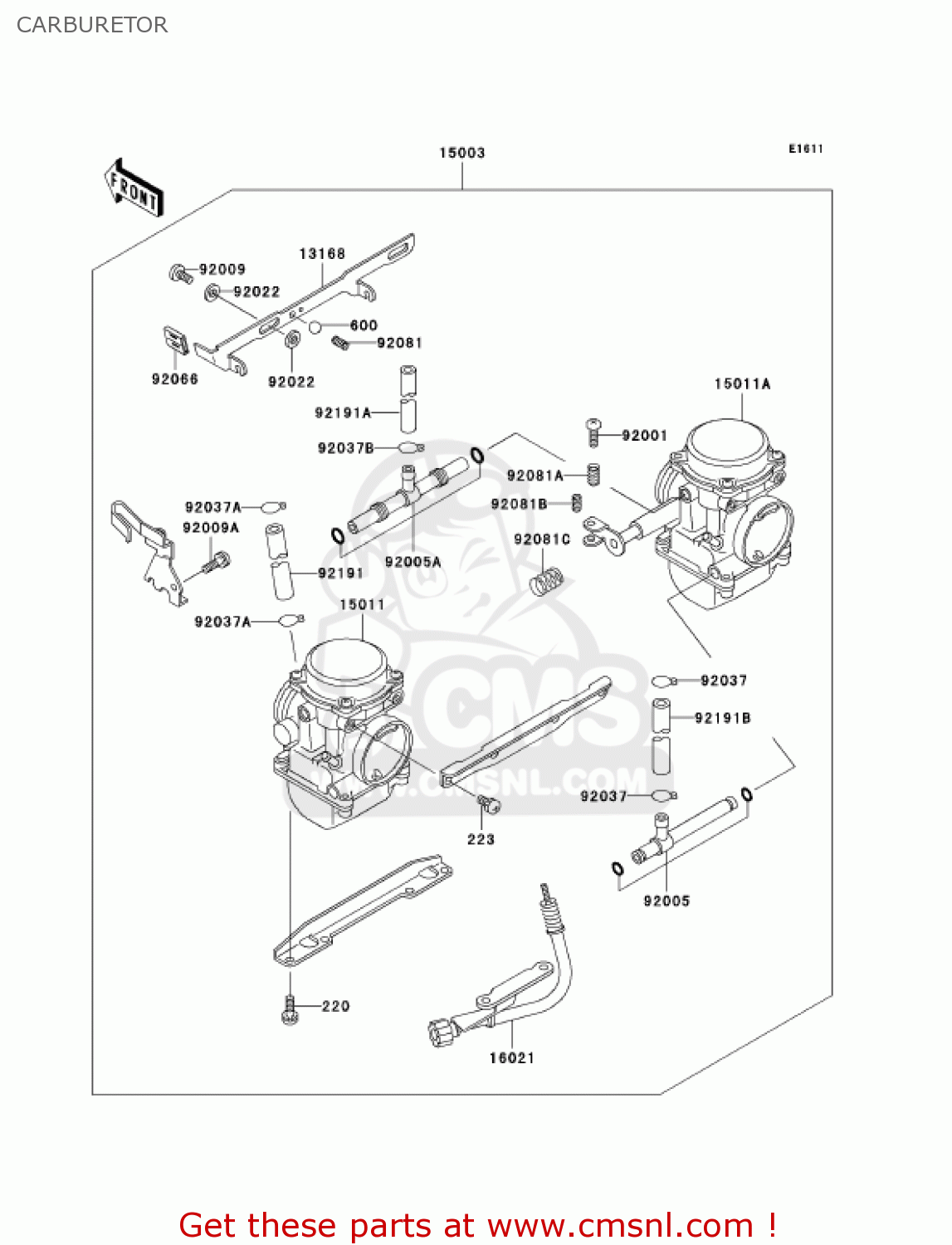 CARBURETOR EN500C6F VULCAN500LTD 2006 USA CALIFORNIA CANADA