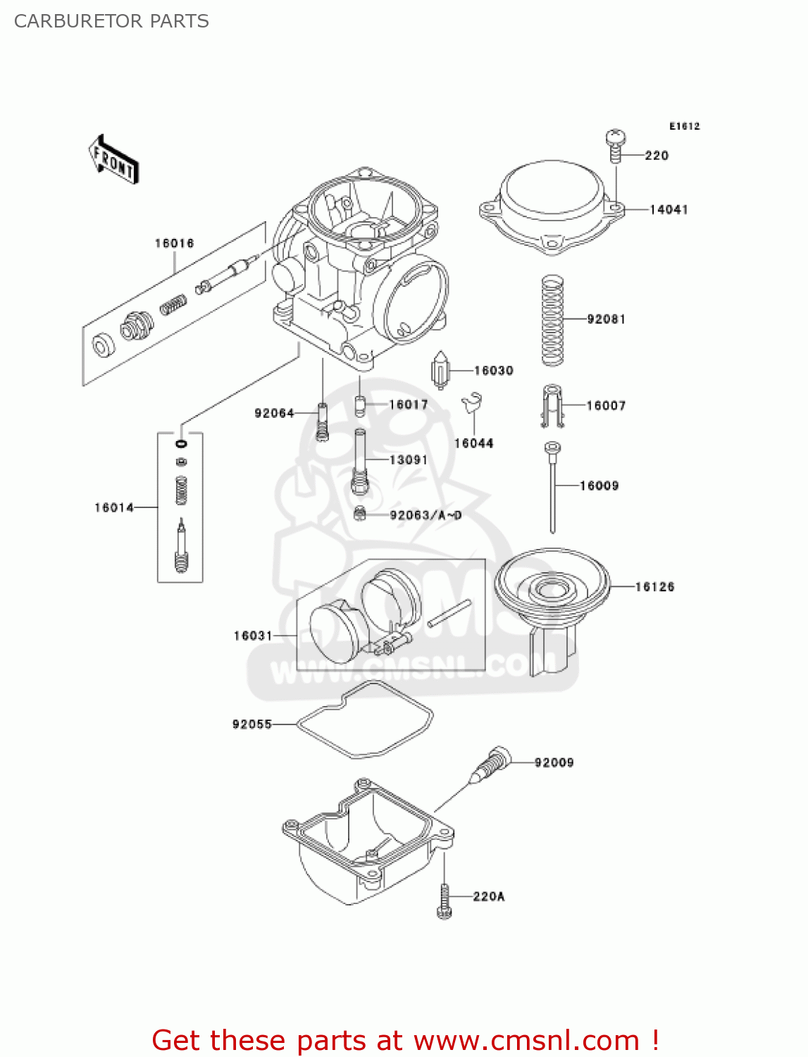 CARBURETOR PARTS EN500C6F VULCAN500LTD 2006 USA CALIFORNIA CANADA
