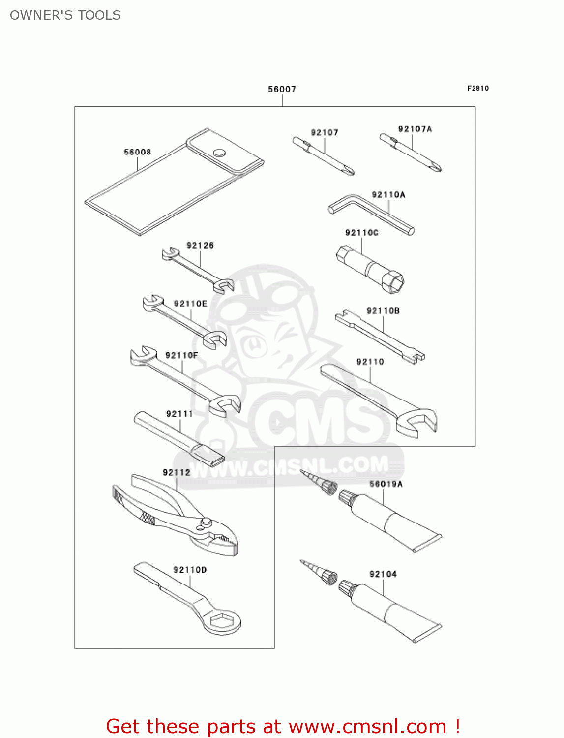 OWNER'S TOOLS EN500C6F VULCAN500LTD 2006 USA CALIFORNIA CANADA