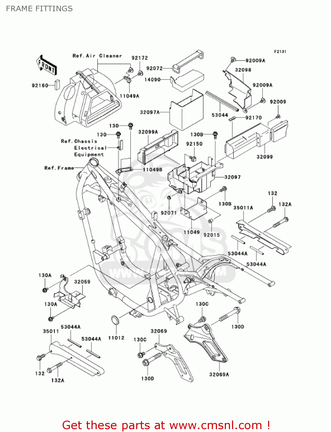 FRAME FITTINGS EN500C6F VULCAN500LTD 2006 USA CALIFORNIA CANADA