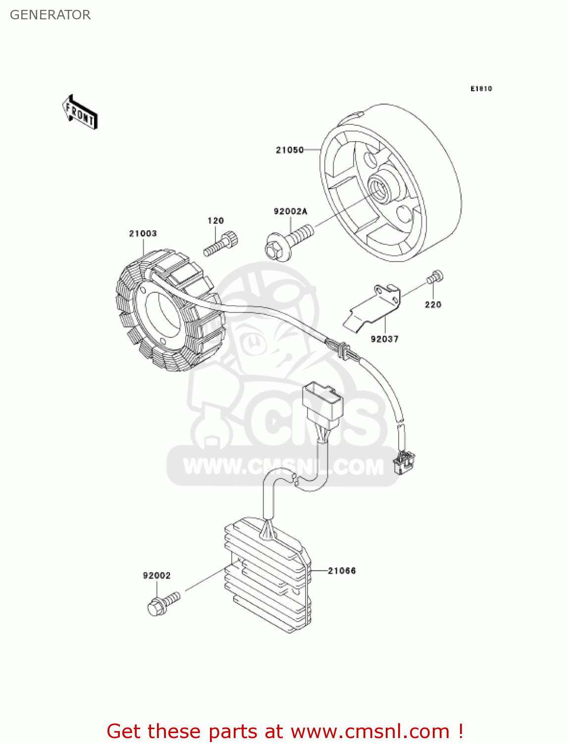 GENERATOR EN500C6F VULCAN500LTD 2006 USA CALIFORNIA CANADA