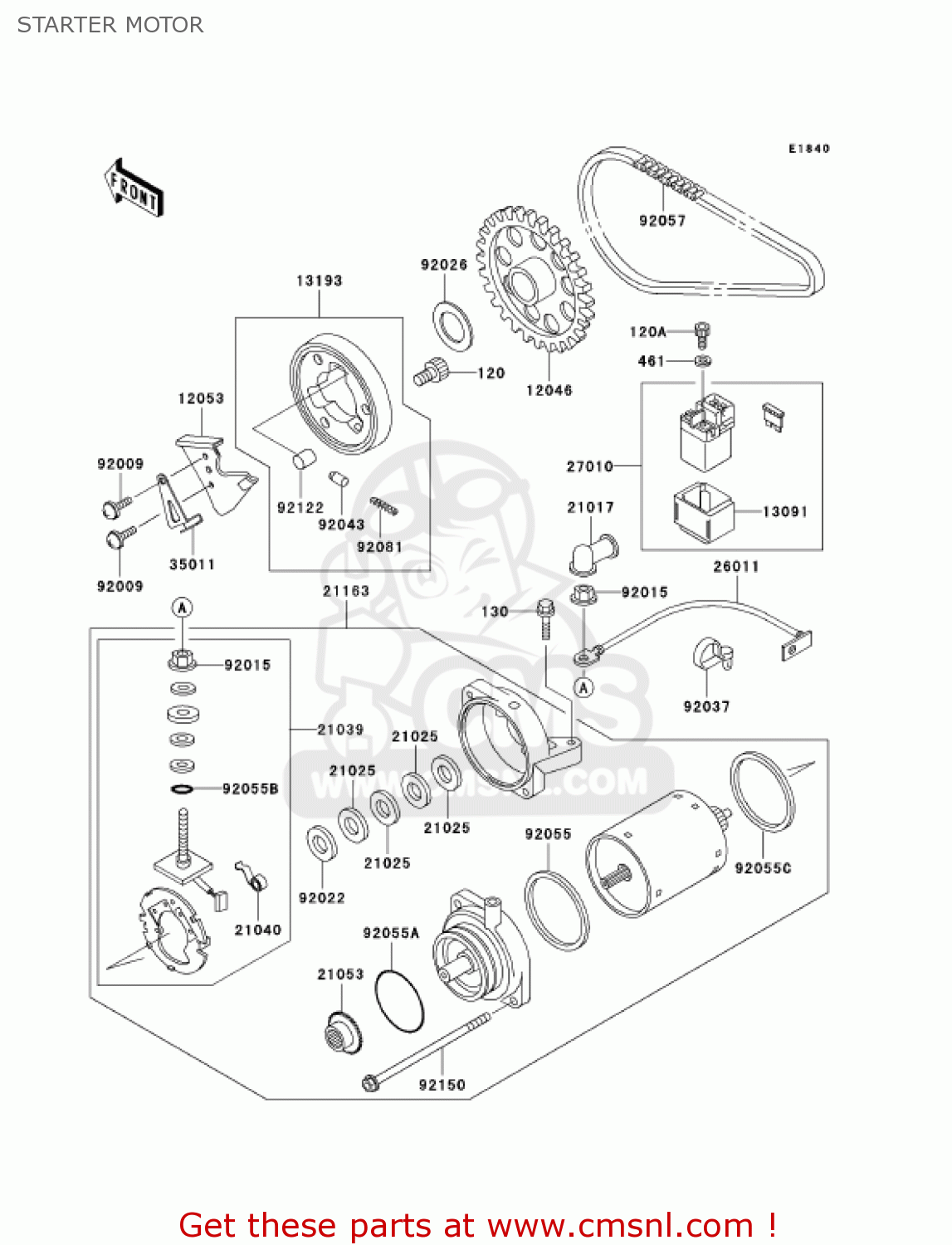 STARTER MOTOR EN500C6F VULCAN500LTD 2006 USA CALIFORNIA CANADA