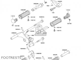 FOOTRESTS - EN500C6F VULCAN500LTD 2006 USA CALIFORNIA CANADA