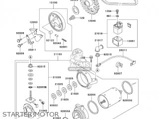 STARTER MOTOR - EN500C6F VULCAN500LTD 2006 USA CALIFORNIA CANADA