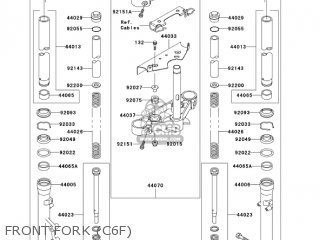 FRONT FORK (C6F) - EN500C6F VULCAN500LTD 2006 USA CALIFORNIA CANADA