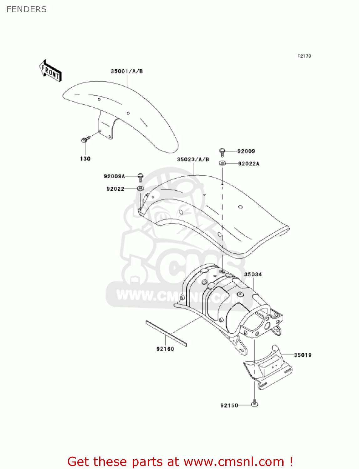 FENDERS EN500C7 VULCAN500LTD 2002 USA CALIFORNIA CANADA