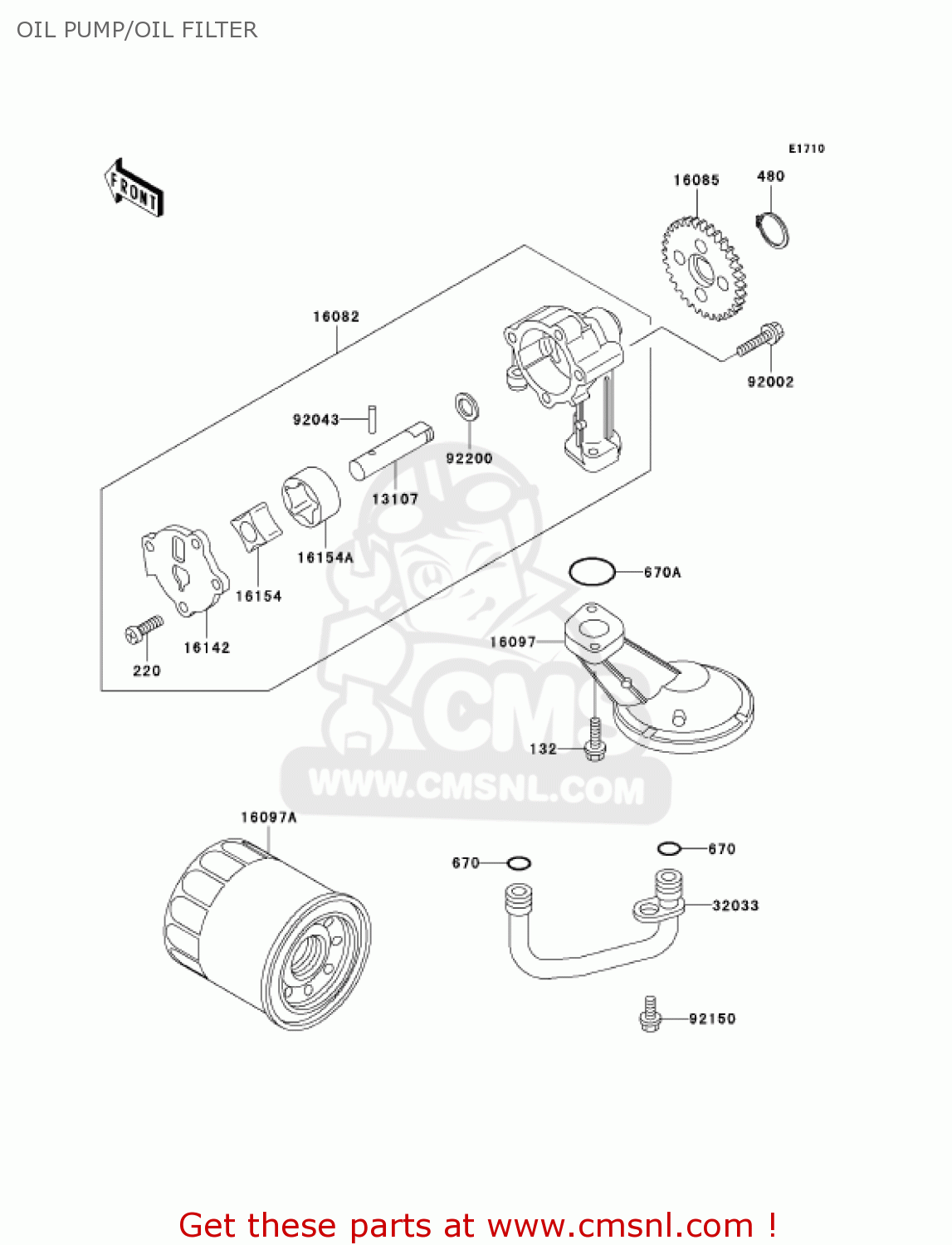 OIL PUMP/OIL FILTER EN500C7 VULCAN500LTD 2002 USA CALIFORNIA CANADA