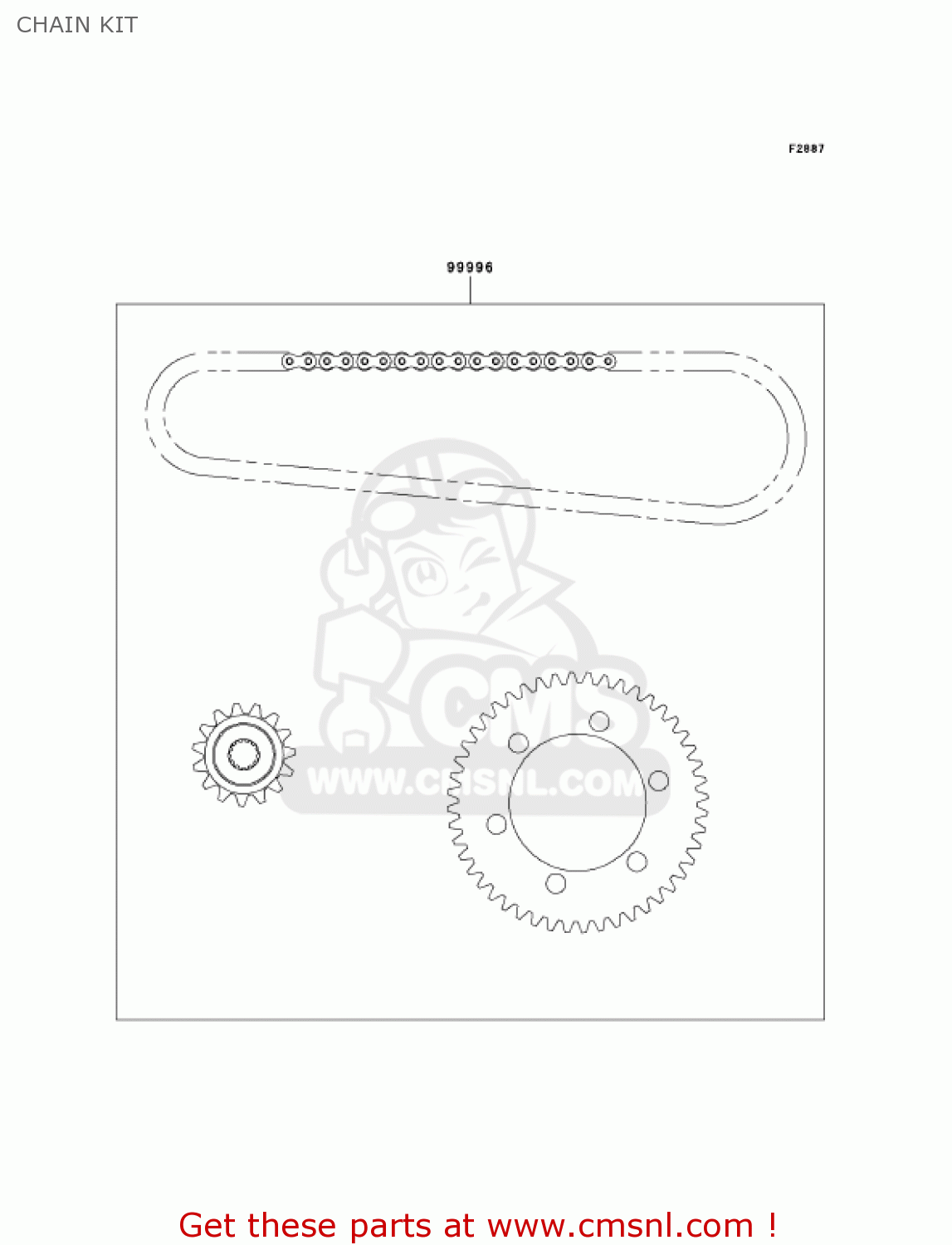 CHAIN KIT EN500C7 VULCAN500LTD 2002 USA CALIFORNIA CANADA