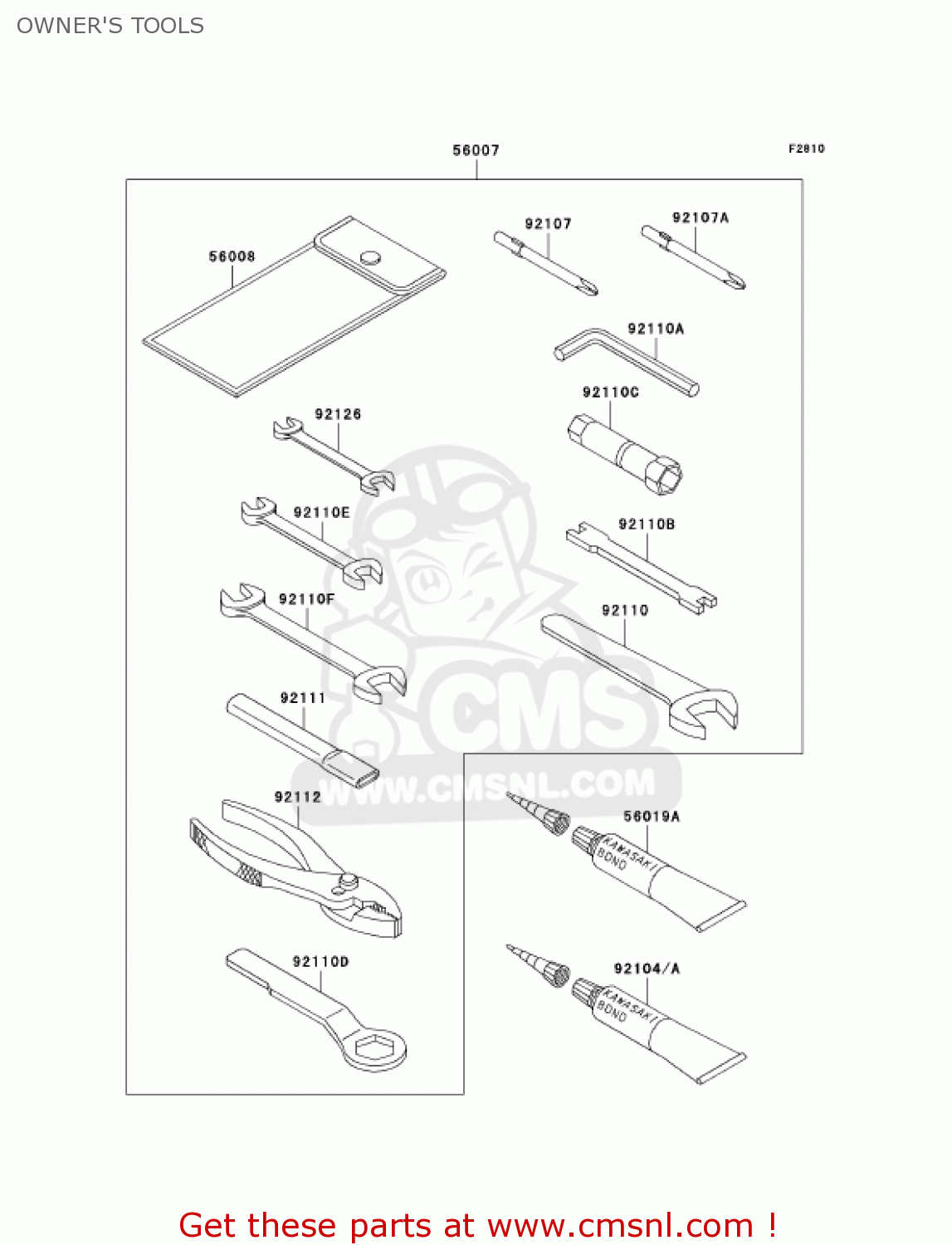 OWNER'S TOOLS EN500C7 VULCAN500LTD 2002 USA CALIFORNIA CANADA