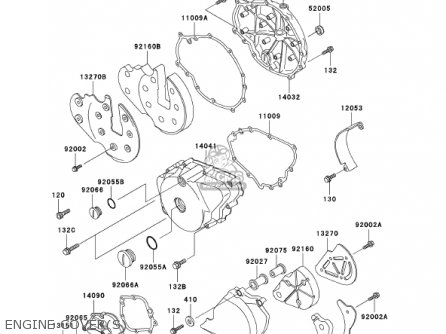 ENGINE COVER(S) - EN500C7 VULCAN500LTD 2002 USA CALIFORNIA CANADA