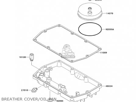 BREATHER COVER/OIL PAN - EN500C7 VULCAN500LTD 2002 USA CALIFORNIA CANADA