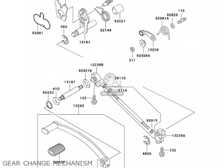 GEAR CHANGE MECHANISM - EN500C7 VULCAN500LTD 2002 USA CALIFORNIA CANADA