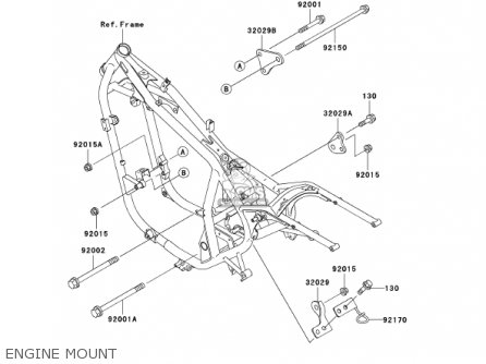 ENGINE MOUNT - EN500C7 VULCAN500LTD 2002 USA CALIFORNIA CANADA
