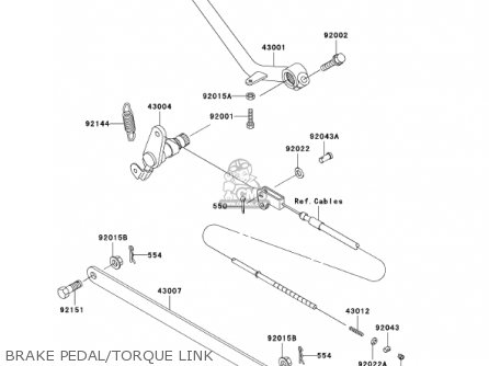 BRAKE PEDAL/TORQUE LINK - EN500C7 VULCAN500LTD 2002 USA CALIFORNIA CANADA