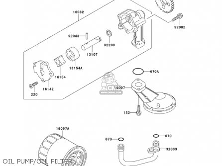 OIL PUMP/OIL FILTER - EN500C7 VULCAN500LTD 2002 USA CALIFORNIA CANADA