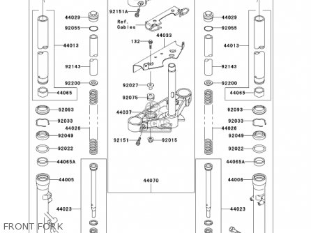 FRONT FORK - EN500C7 VULCAN500LTD 2002 USA CALIFORNIA CANADA