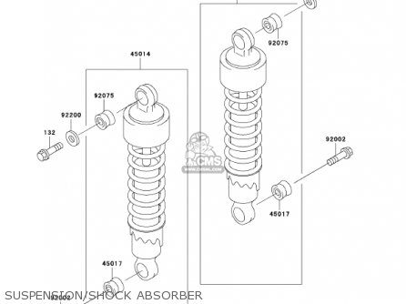 SUSPENSION/SHOCK ABSORBER - EN500C7 VULCAN500LTD 2002 USA CALIFORNIA CANADA