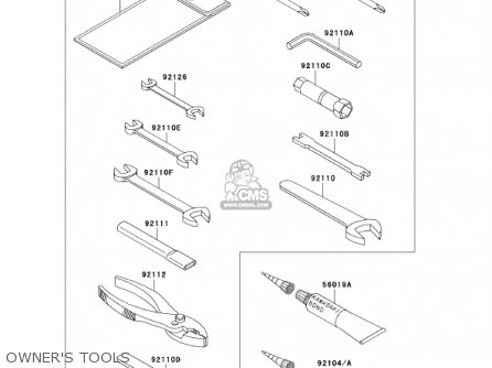 OWNER'S TOOLS - EN500C7 VULCAN500LTD 2002 USA CALIFORNIA CANADA