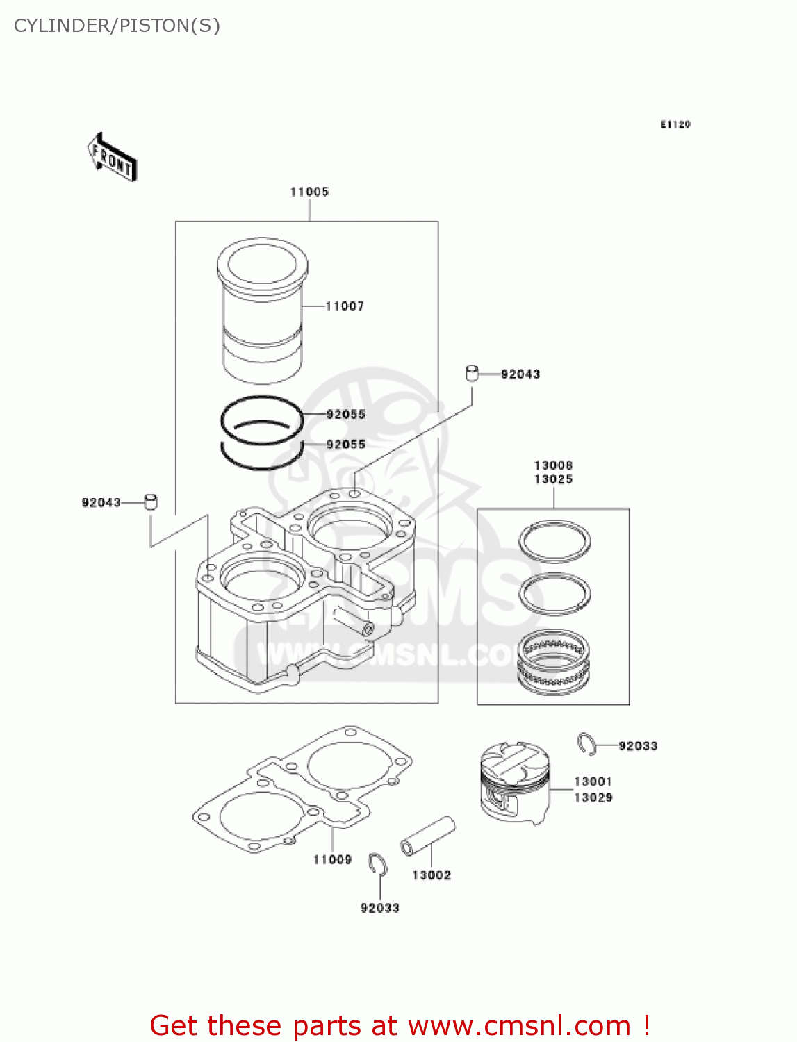 CYLINDER/PISTON(S) EN500C7F VULCAN500LTD 2007 USA CALIFORNIA CANADA