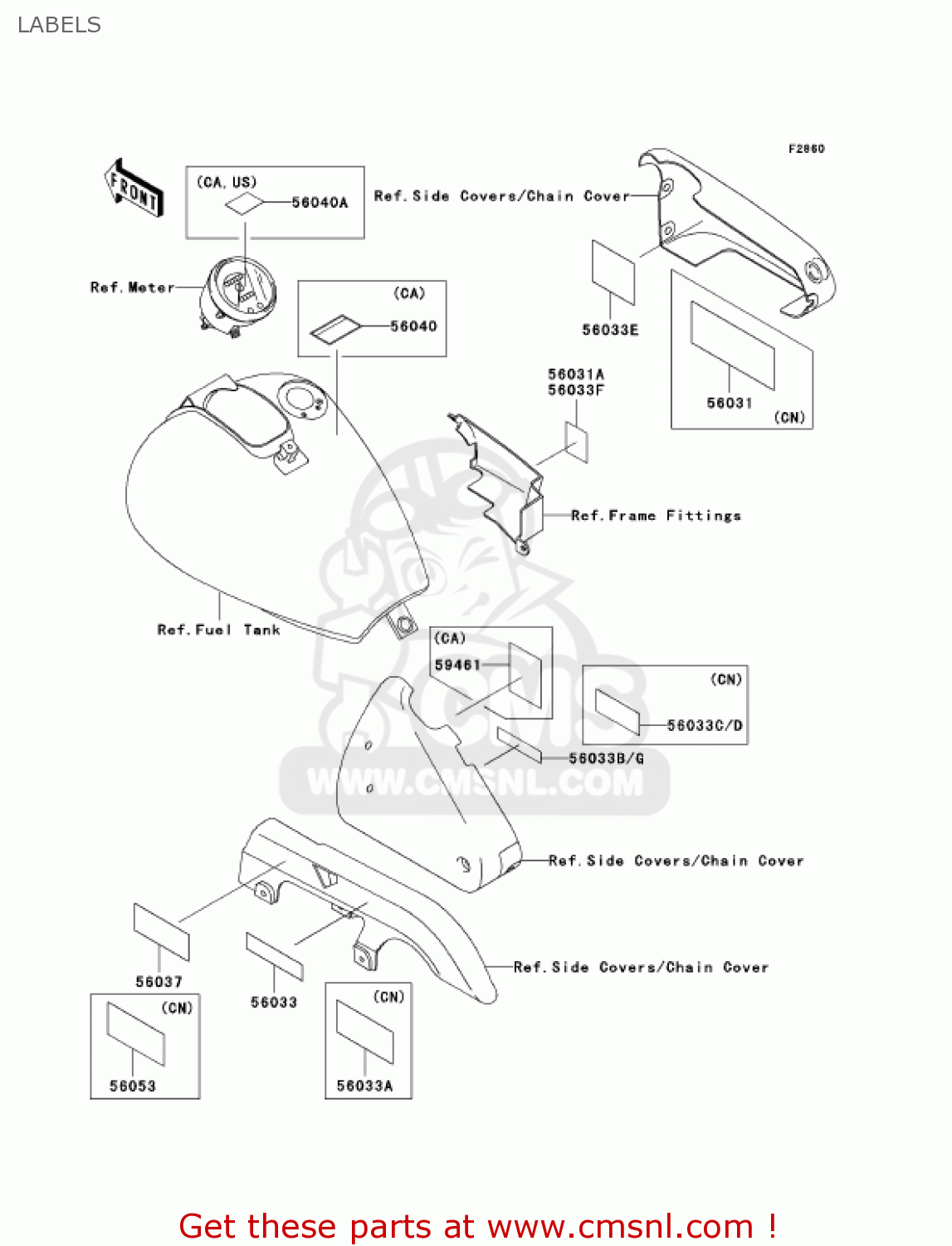 LABELS EN500C7F VULCAN500LTD 2007 USA CALIFORNIA CANADA