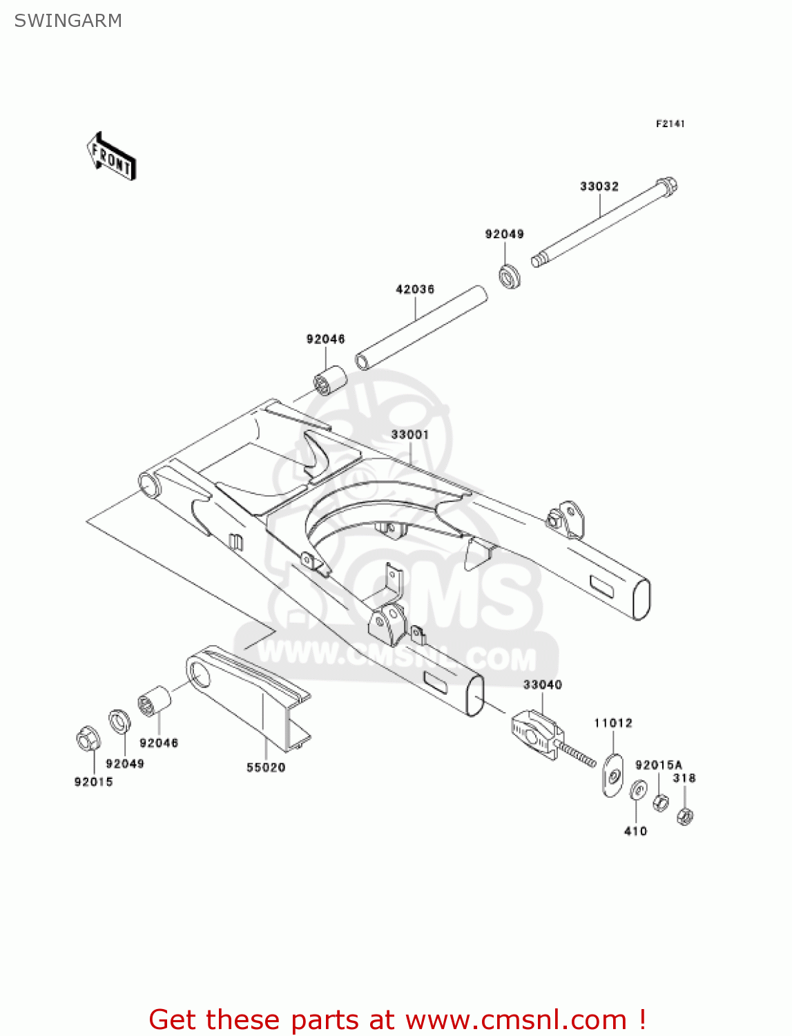 SWINGARM EN500C7F VULCAN500LTD 2007 USA CALIFORNIA CANADA