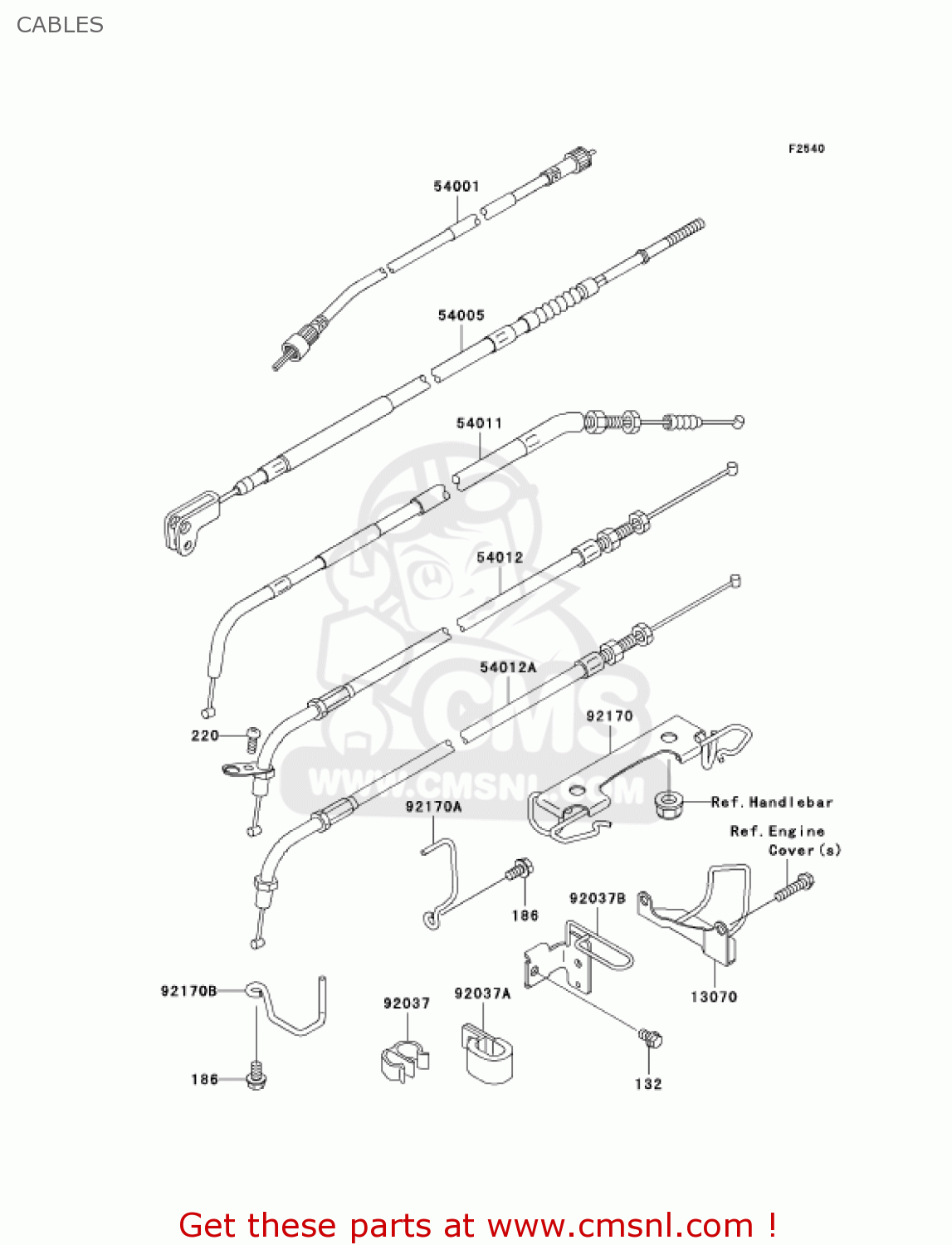 CABLES EN500C7F VULCAN500LTD 2007 USA CALIFORNIA CANADA