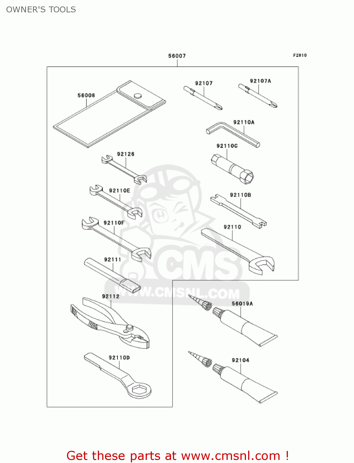 OWNER'S TOOLS EN500C7F VULCAN500LTD 2007 USA CALIFORNIA CANADA
