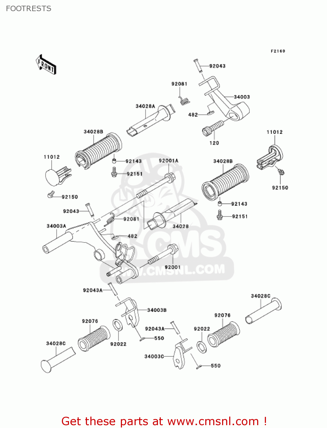 FOOTRESTS EN500C7F VULCAN500LTD 2007 USA CALIFORNIA CANADA