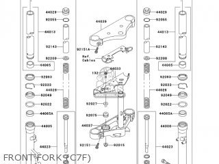 FRONT FORK (C7F) - EN500C7F VULCAN500LTD 2007 USA CALIFORNIA CANADA
