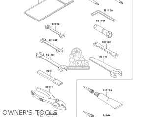 OWNER'S TOOLS - EN500C7F VULCAN500LTD 2007 USA CALIFORNIA CANADA