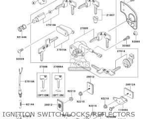 IGNITION SWITCH/LOCKS/REFLECTORS - EN500C7F VULCAN500LTD 2007 USA CALIFORNIA CANADA