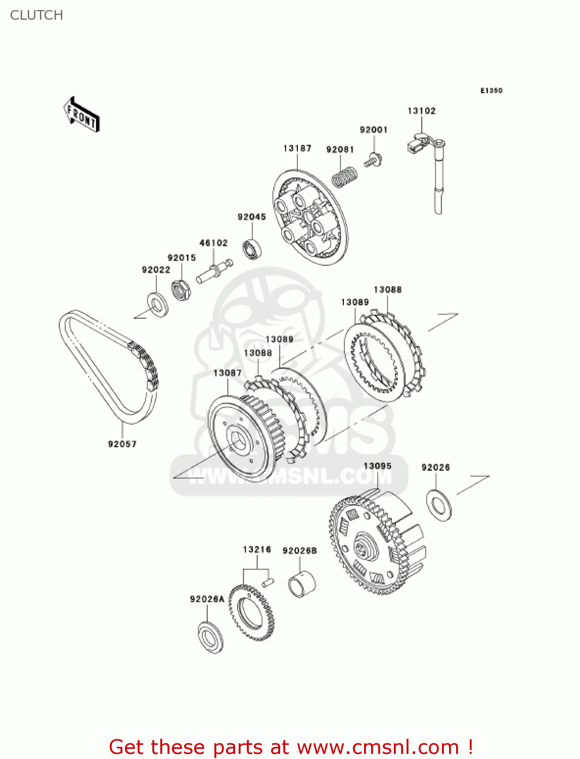 CLUTCH EN500C8 VULCAN500LTD 2003 USA CALIFORNIA CANADA